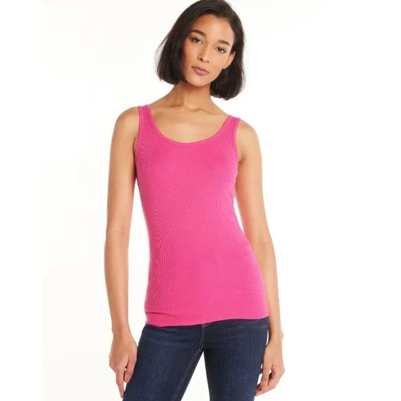 Barbie Pink Ribbed Tank Top - Picture 1 of 11